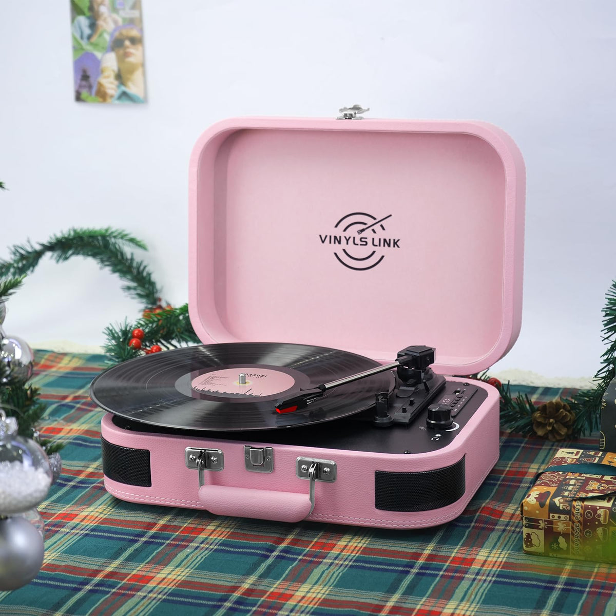 VINYLS LINK at an outdoor gathering demonstrating portable music for parties