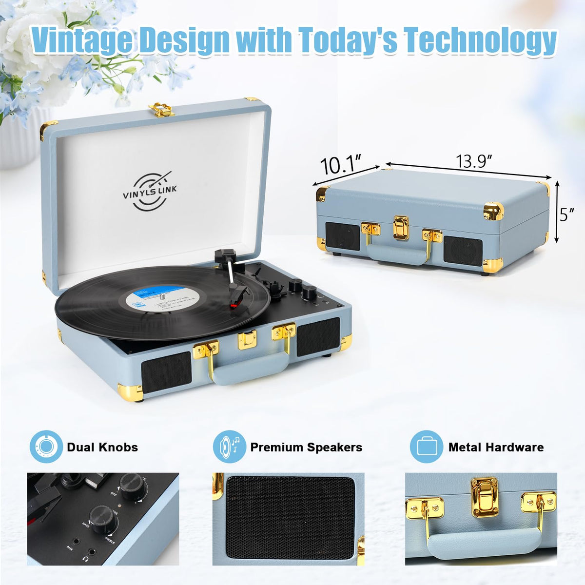 VINYLS LINK RCA-out supports external speakers for bigger room sound
