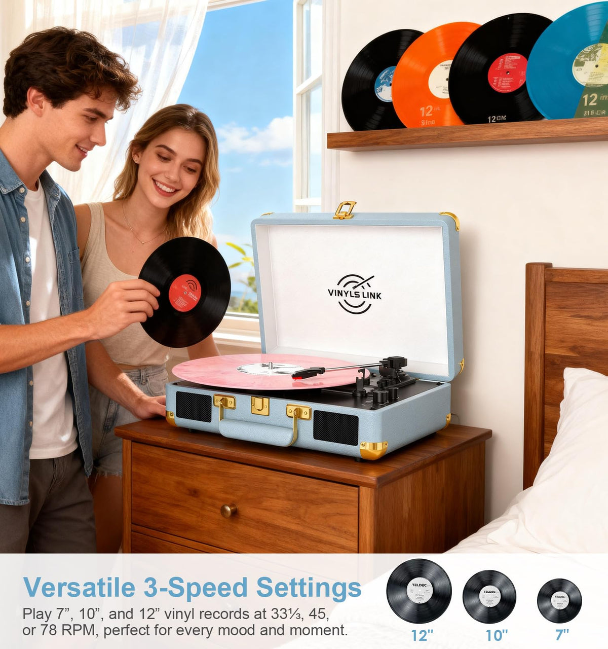 VINYLS LINK playing while streaming from laptop via Bluetooth for wireless music