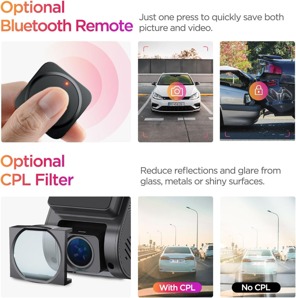 VIOFO A119 Mini 2 parking mode indicator records events for safety