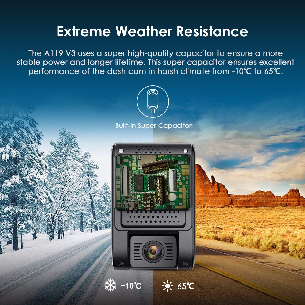 VIOFO A119 V3 compact package image suggests renewal-ready packaging and accessories.