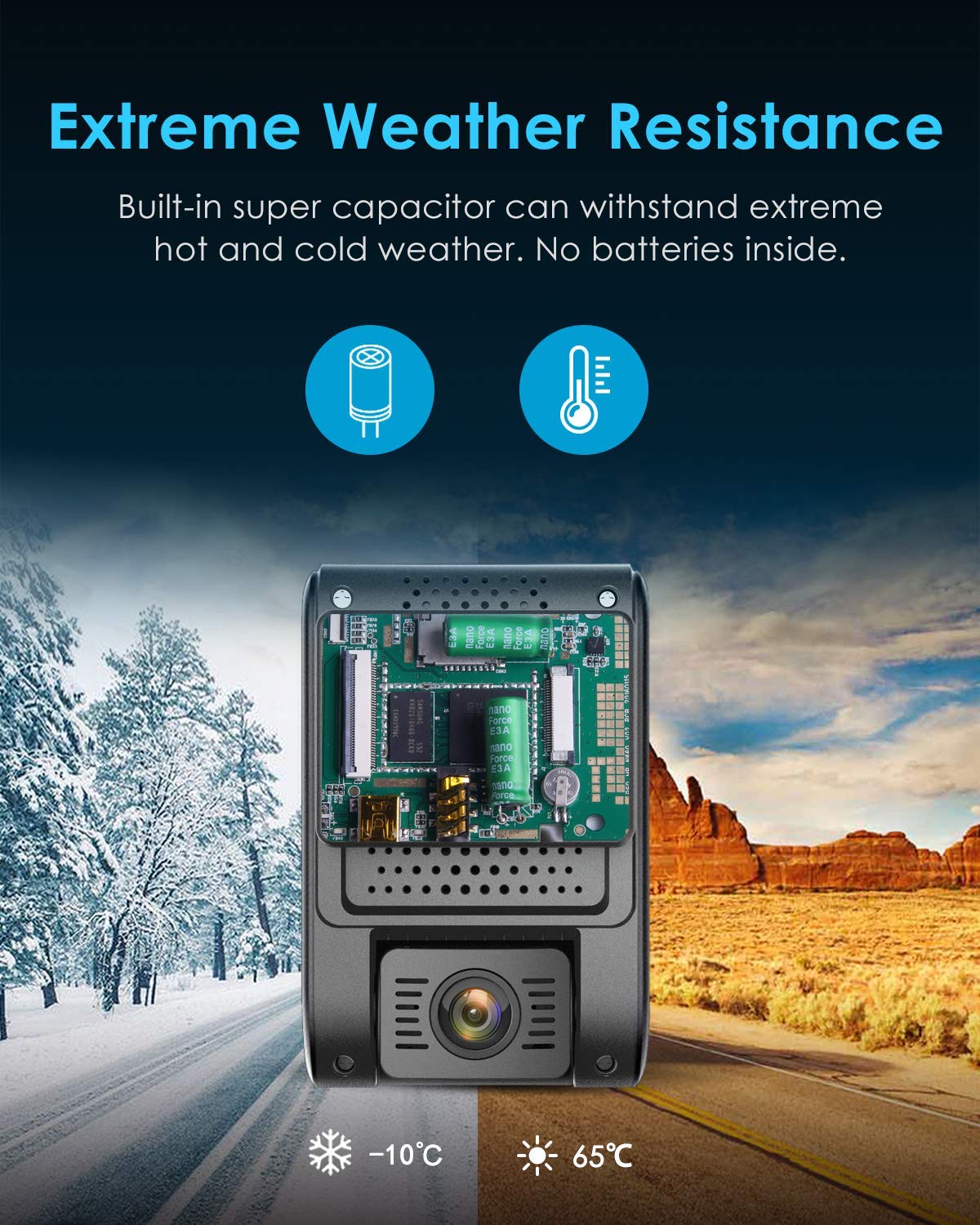 VIOFO A119 V3 HDR-shot sample highlights true HDR for balanced exposure.