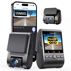 VIOFO A129 Plus Duo front camera view with 2K clarity for license plates