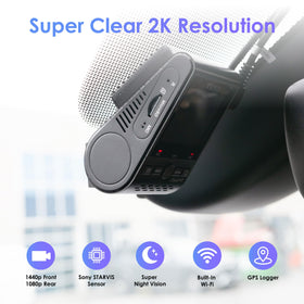 VIOFO A129 Plus Duo rear camera capturing rear traffic in clear 1080p