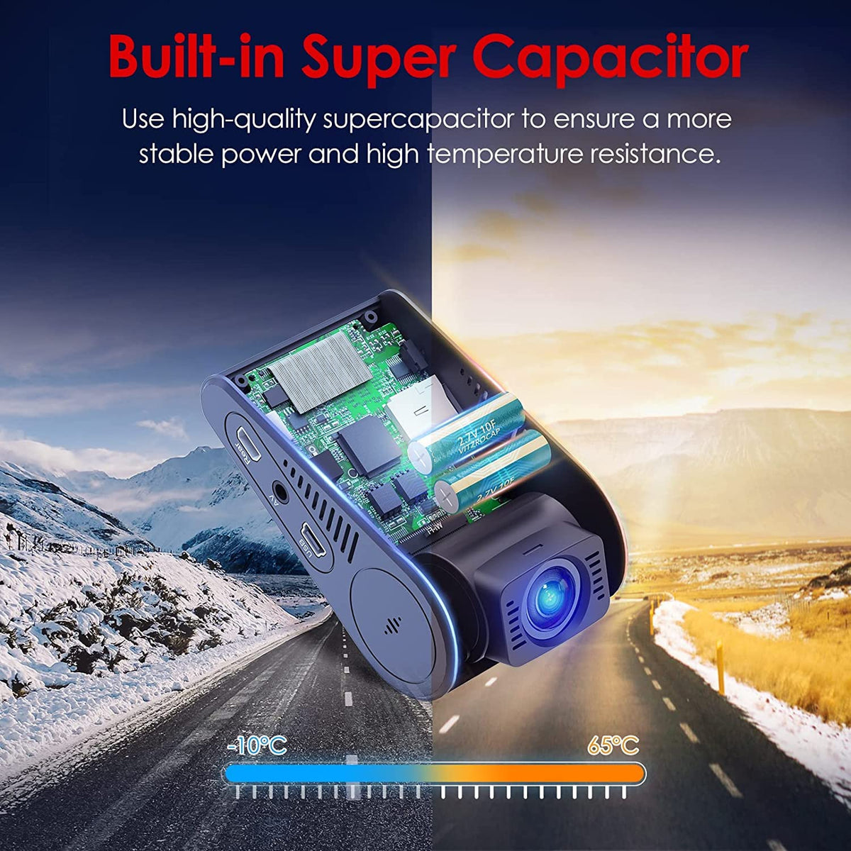 VIOFO A129 Pro Duo rear 1080p captures clear rear view for safe lane changes