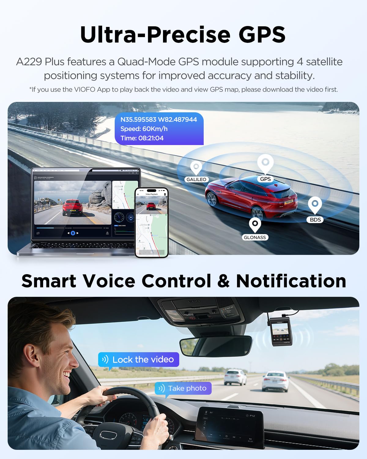 VIOFO A229 Plus 5GHz Wi‑Fi enables fast transfers