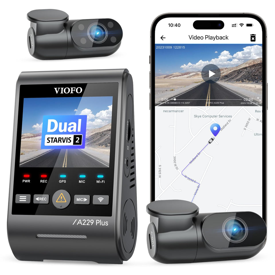 VIOFO A229 Plus front camera for crisp road footage and safer daytime driving