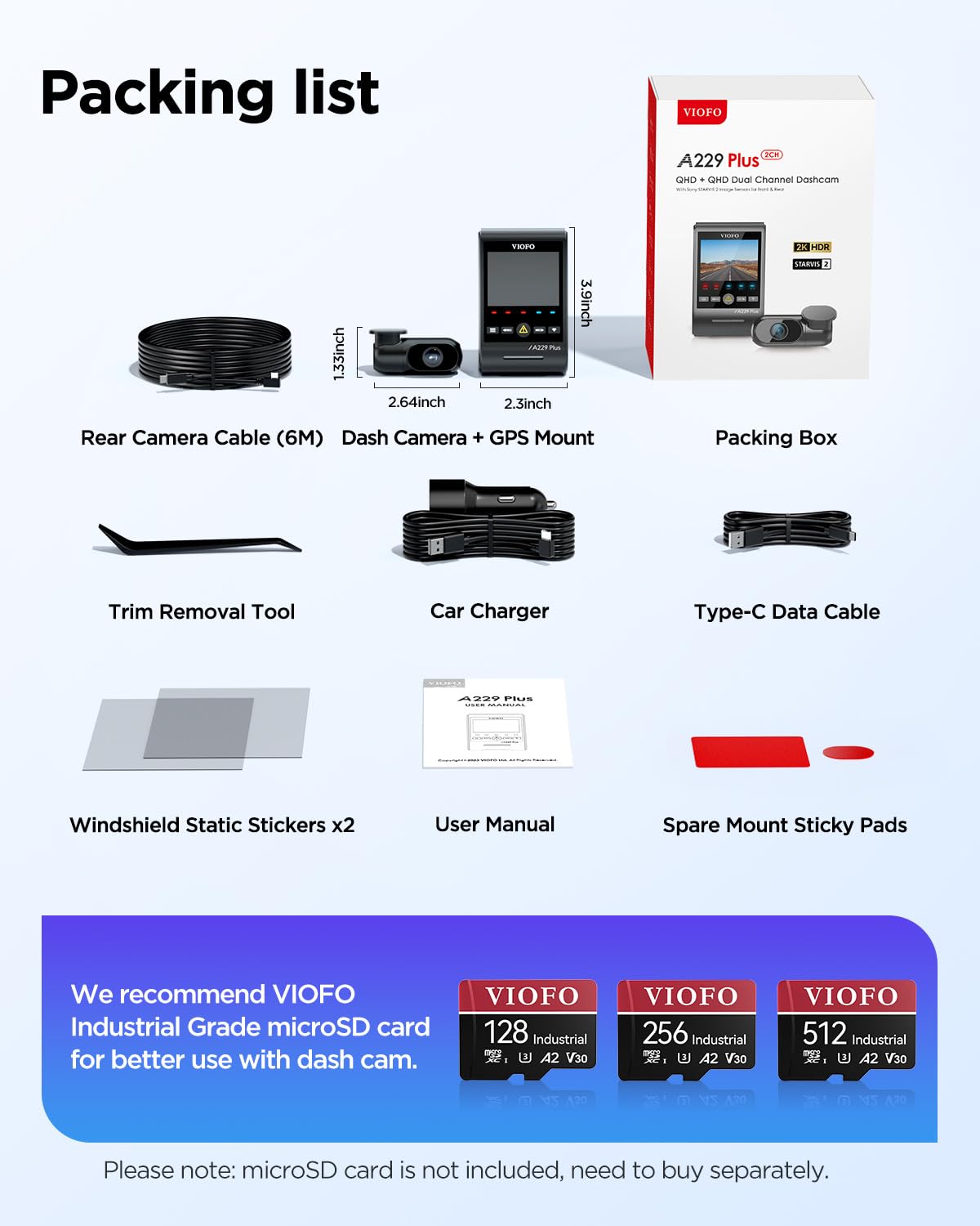 VIOFO A229 Plus ultra-precise GPS tracks location and speed