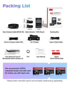 VIOFO A229 Pro GPS quad mode logs precise locations.