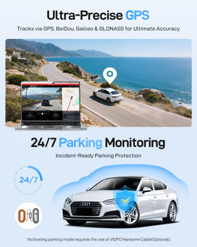 VIOFO A229 Ultra parking mode offering multiple monitoring options