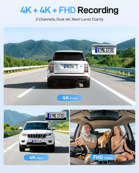 VIOFO A229 Ultra rear 4K view capturing traffic and signage clearly