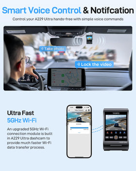 VIOFO A229 Ultra smart voice control enabling hands-free operation