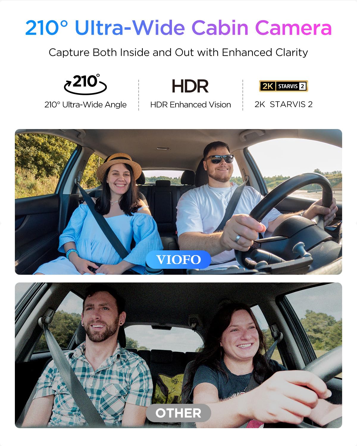 VIOFO A329S Wi-Fi 6 app control for fast video sharing.