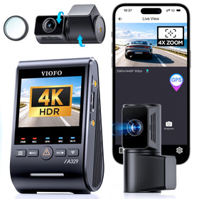 VIOFO A329T front 4K view captures plates and signs clearly.