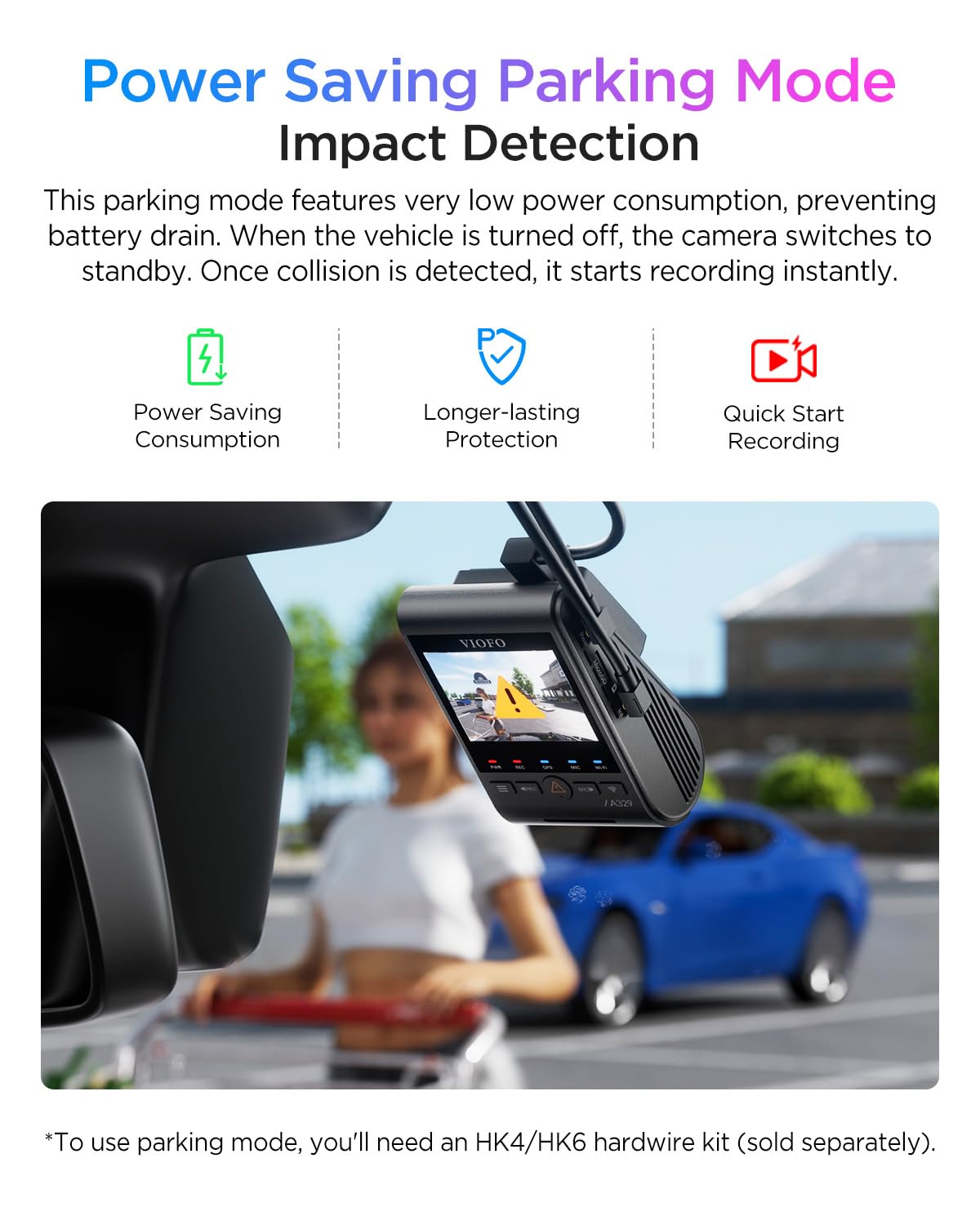 VIOFO A329T license plate HDR capture improves readability.
