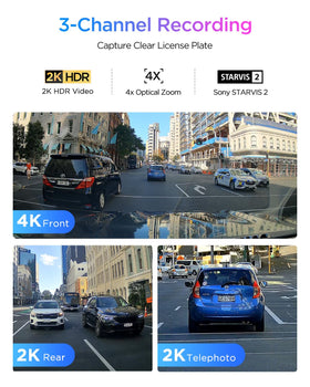 VIOFO A329T telephoto 2K zoom reveals distant details with clarity.