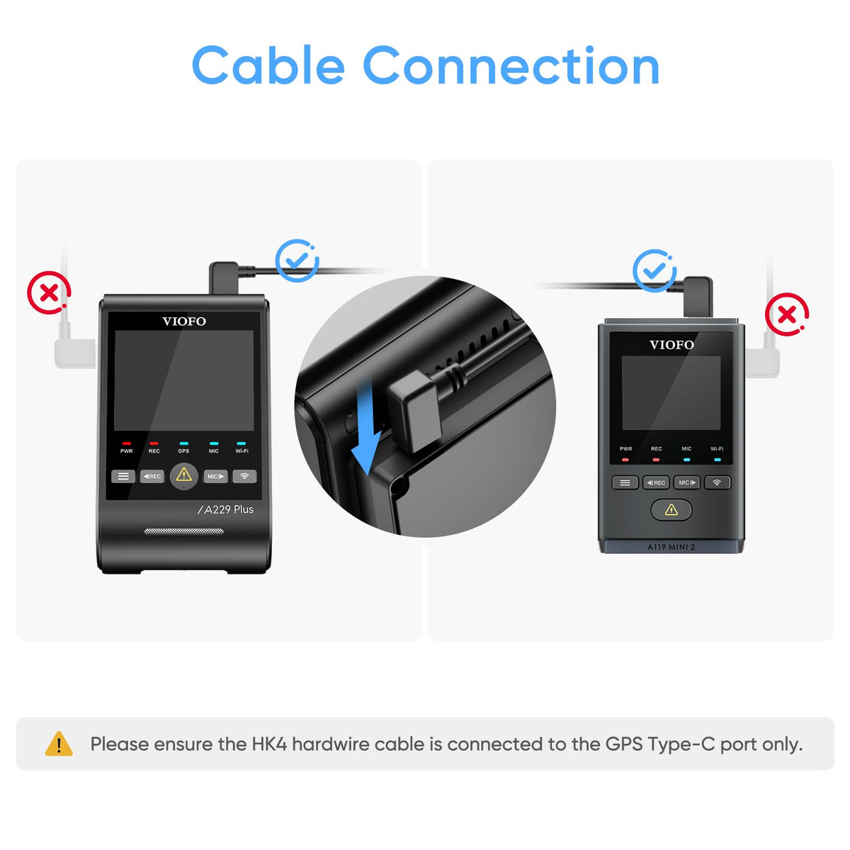 VIOFO HK4 acc hardwire cable ground connection to vehicle body for secure grounding