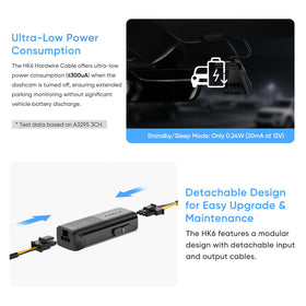VIOFO detachable cable joints detail for simplified installation and upgrades