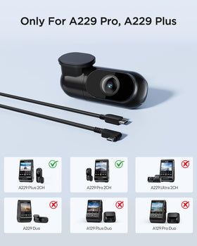 VIOFO RE200 long cable coiled for tidy installation.