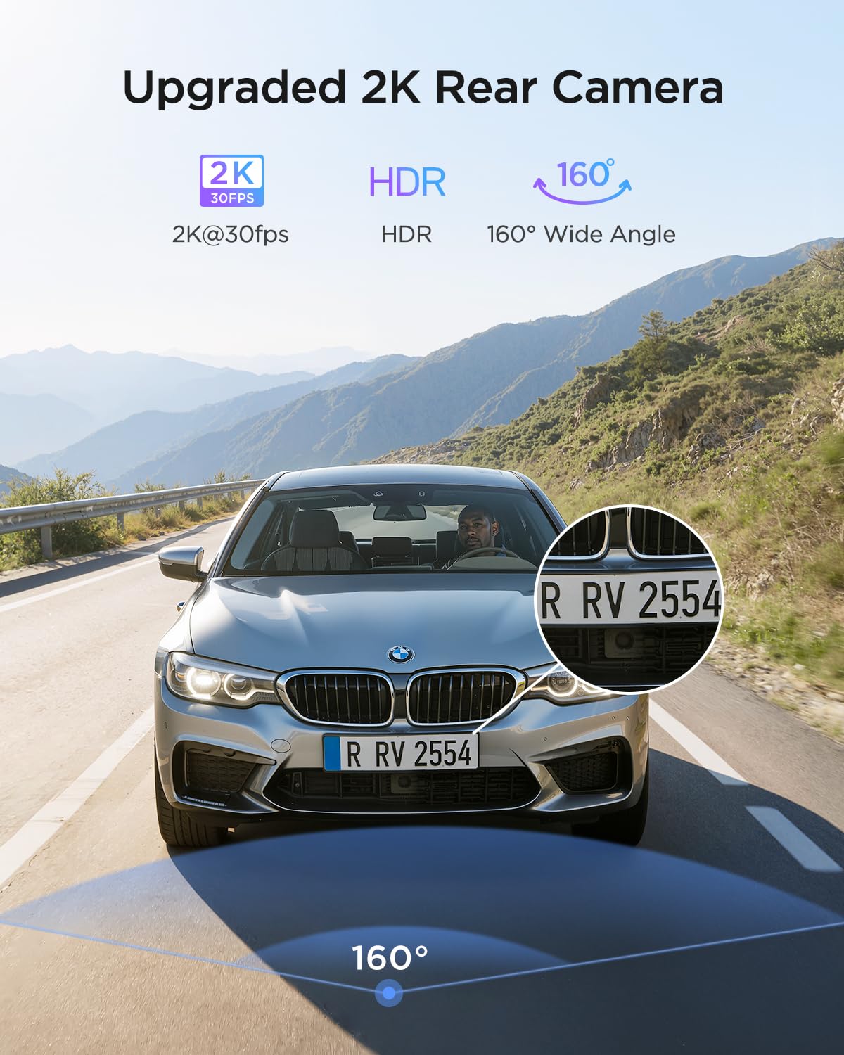 VIOFO RE200 6m rear cable enables flexible dash installation.