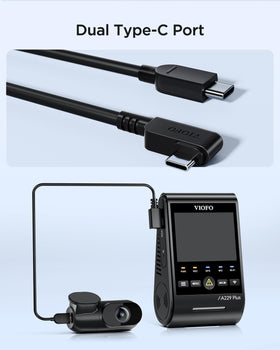 VIOFO RE200 rear camera close-up highlights high-quality lens.