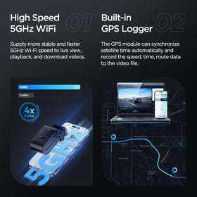 VIOFO VS1 5GHz Wi-Fi and GPS for quick setup and route logging