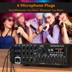 Viprh 2000W amplifier DC 12V and AC 110V power options for car or home use.