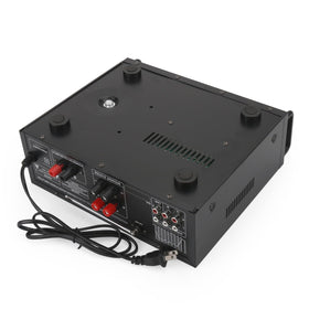 Viprh 2000W amplifier sleek black chassis suitable for compact spaces.