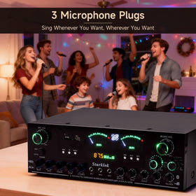 Viprh 3000W three mic inputs support home karaoke and events
