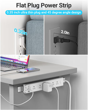 vipwell close-up of USB-A and USB-C ports and AC outlets for fast charging