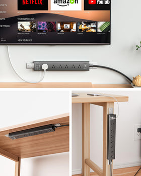 vipwell cord and plug next to ruler showing 6-foot cable reach for flexibility