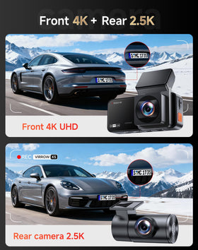 Virrow dashcam front 170-degree view captures more of the road ahead