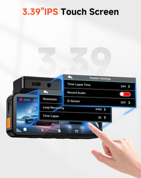 Virrow dashcam rear 165-degree angle broadens rear visibility