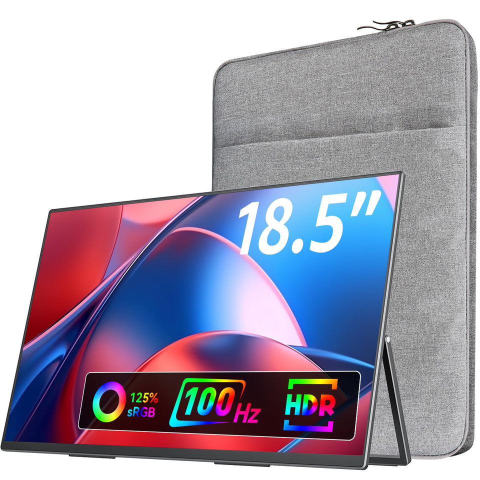 VisionOwl 18-5-inch monitor front view shows a crisp 1080p IPS display for on-the-go clarity.