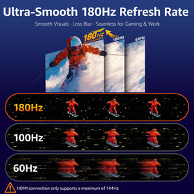 VisionOwl monitor offers 180Hz refresh for smoother gaming experiences and faster action.