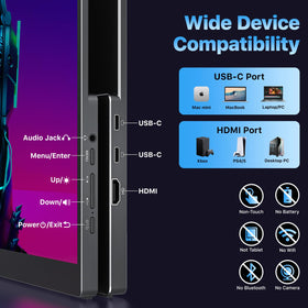 VisionOwl dual-monitor workflow idea for mobile office or home workspace.