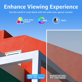 VisionOwl HDR visuals and 178-degree viewing angle for immersive media.