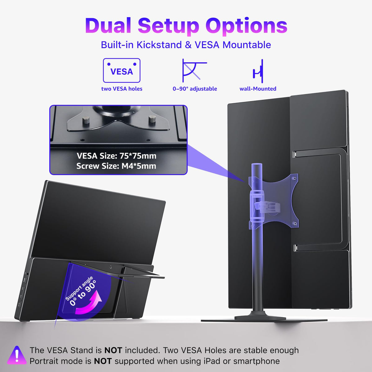 VisionOwl metal body with VESA compatibility offers durable mounting options.