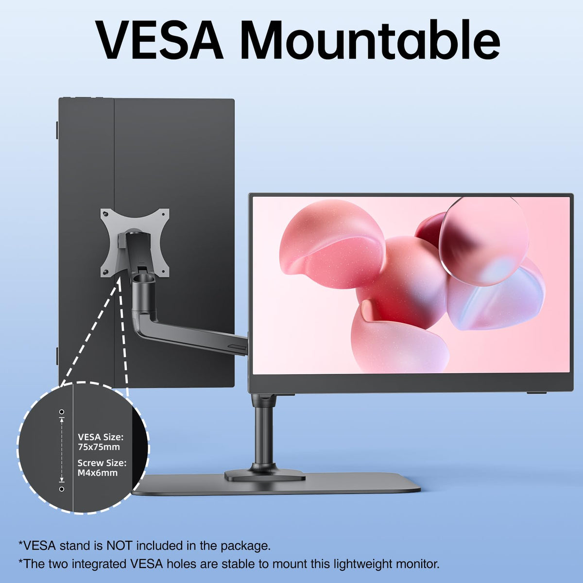 VisionOwl portable monitor HDR FreeSync provides smooth visuals for games and video