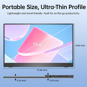 VisionOwl portable monitor is VESA mountable for adaptable mounting options