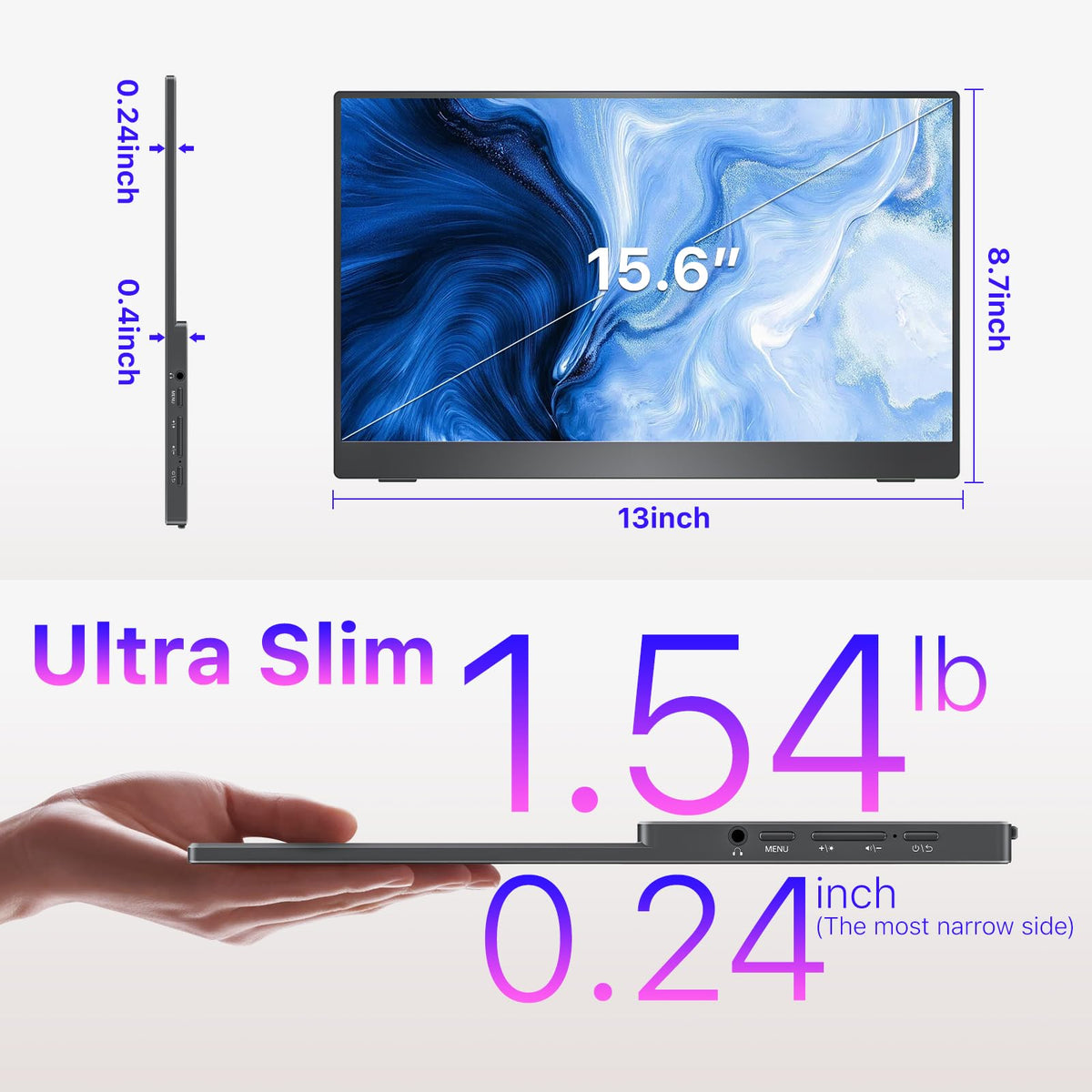 VisionOwl travel protective sleeve guards the monitor during transit.