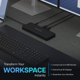 VisionTek VT4600DL on a modern office desk with peripherals ready.
