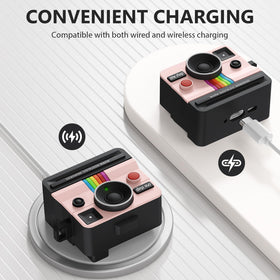 Visoom AirPods 4 case supports wired and wireless charging.