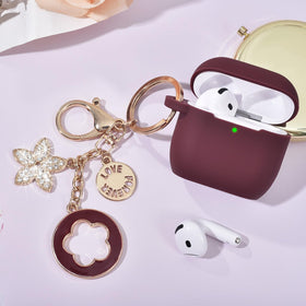 Visoom AirPods 4 case features a detachable stainless steel keychain for easy carry.