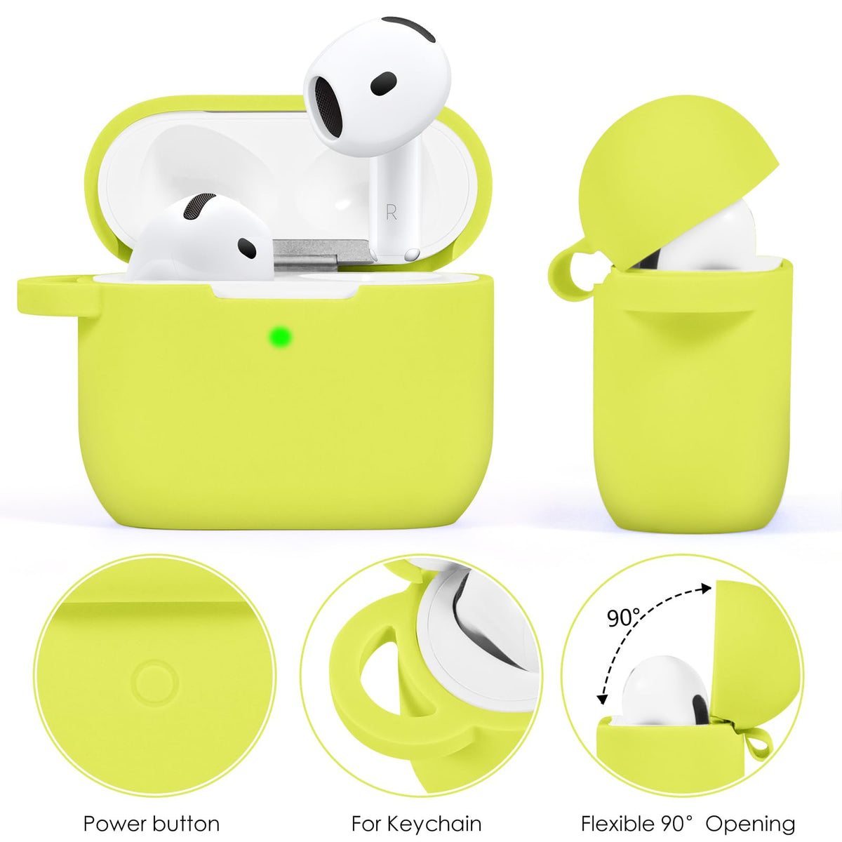 VISOOM AirPods 4 case supports wireless charging without removing the cover.