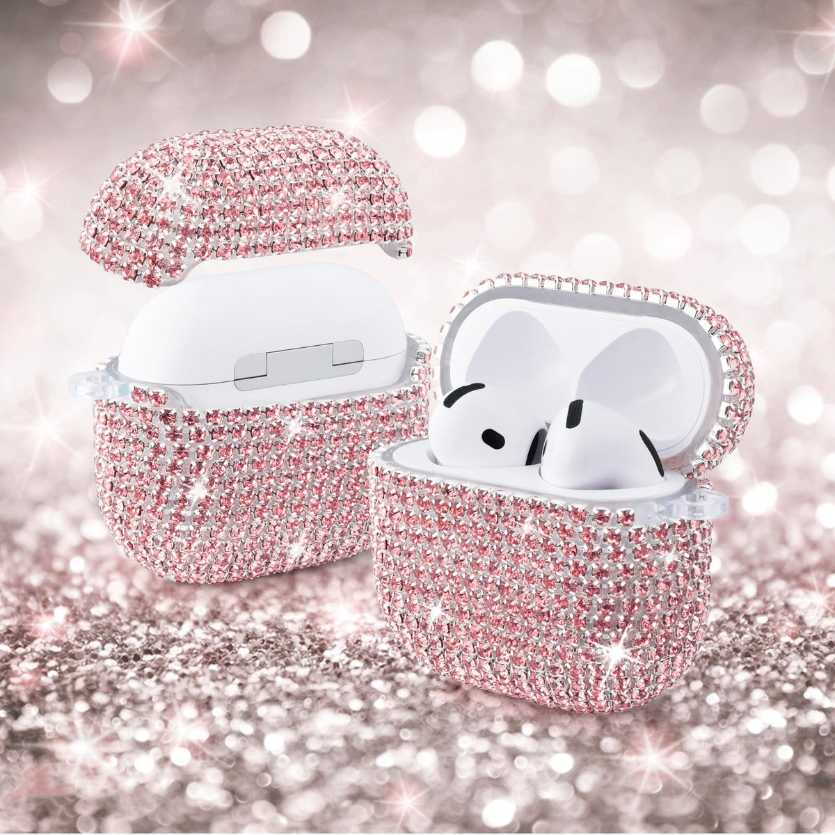 Visoom AirPods 4 Gen case delivers 360-degree protection with premium bling layering.