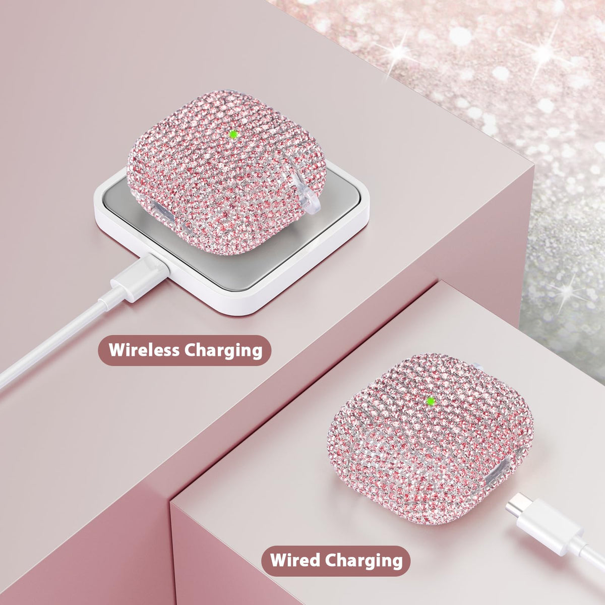 Visoom AirPods 4 Gen protective case for daily adventures with sparkle.