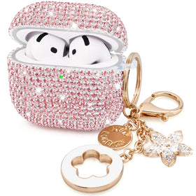 Visoom AirPods 4 Gen glitter-diamond case adds sparkle while protecting your earbuds.