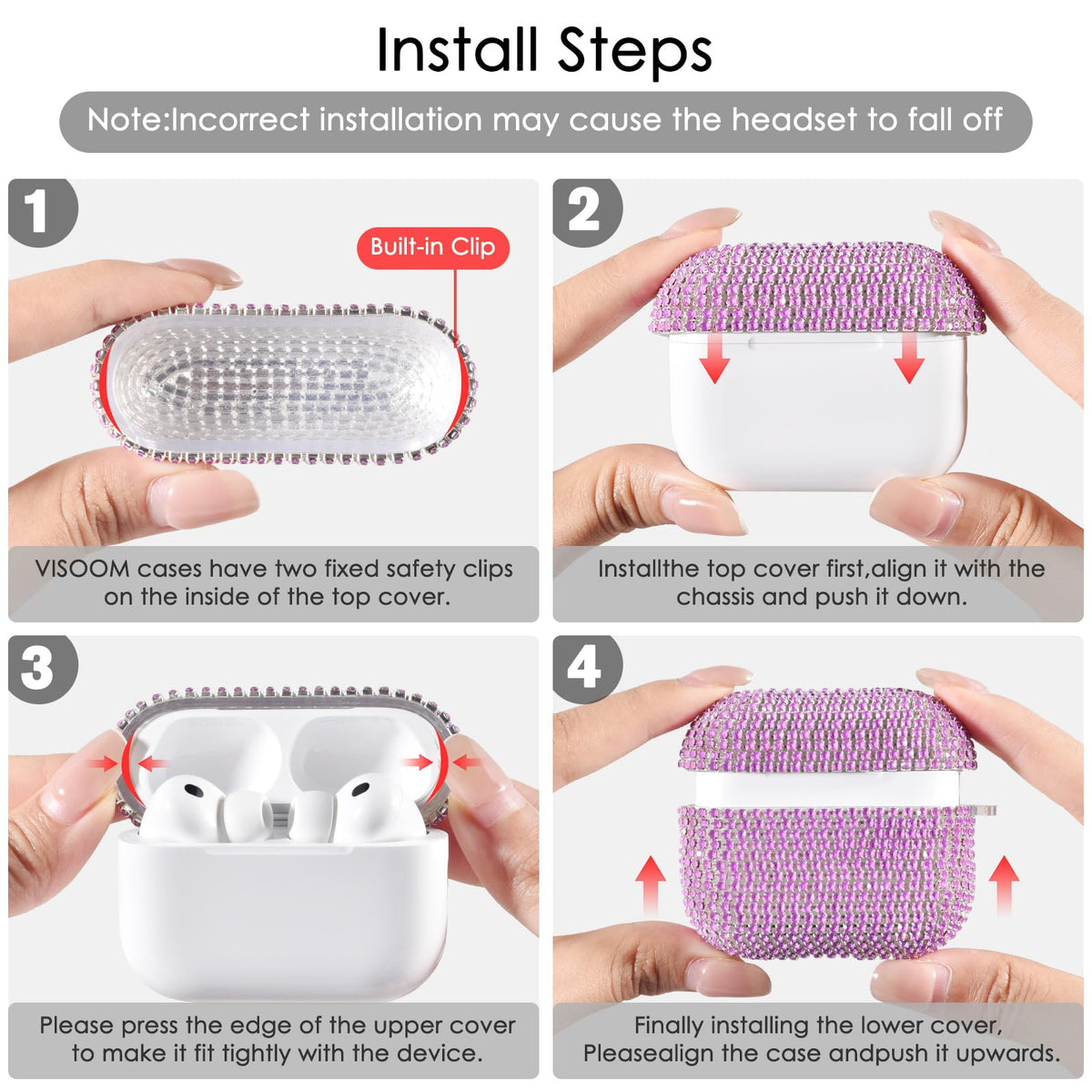 Gift-ready Visoom AirPods 4th Gen case packaging and styling