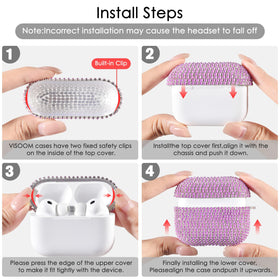Gift-ready Visoom AirPods 4th Gen case packaging and styling